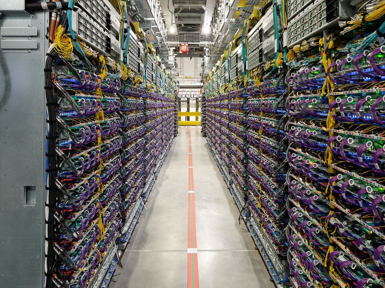 A high-tech server room